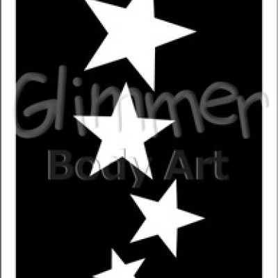 Glitter tattoo 064 4 stars Pack Of 5 